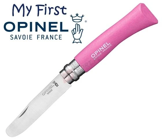Vaikiškas peilis My first Opinel Nr.7 rožine rankena