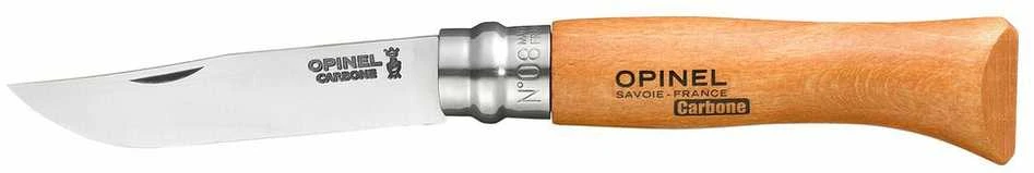 Kišeninis peilis OPINEL Nr. 08 Carbon su dėklu medinėje dėžutėje