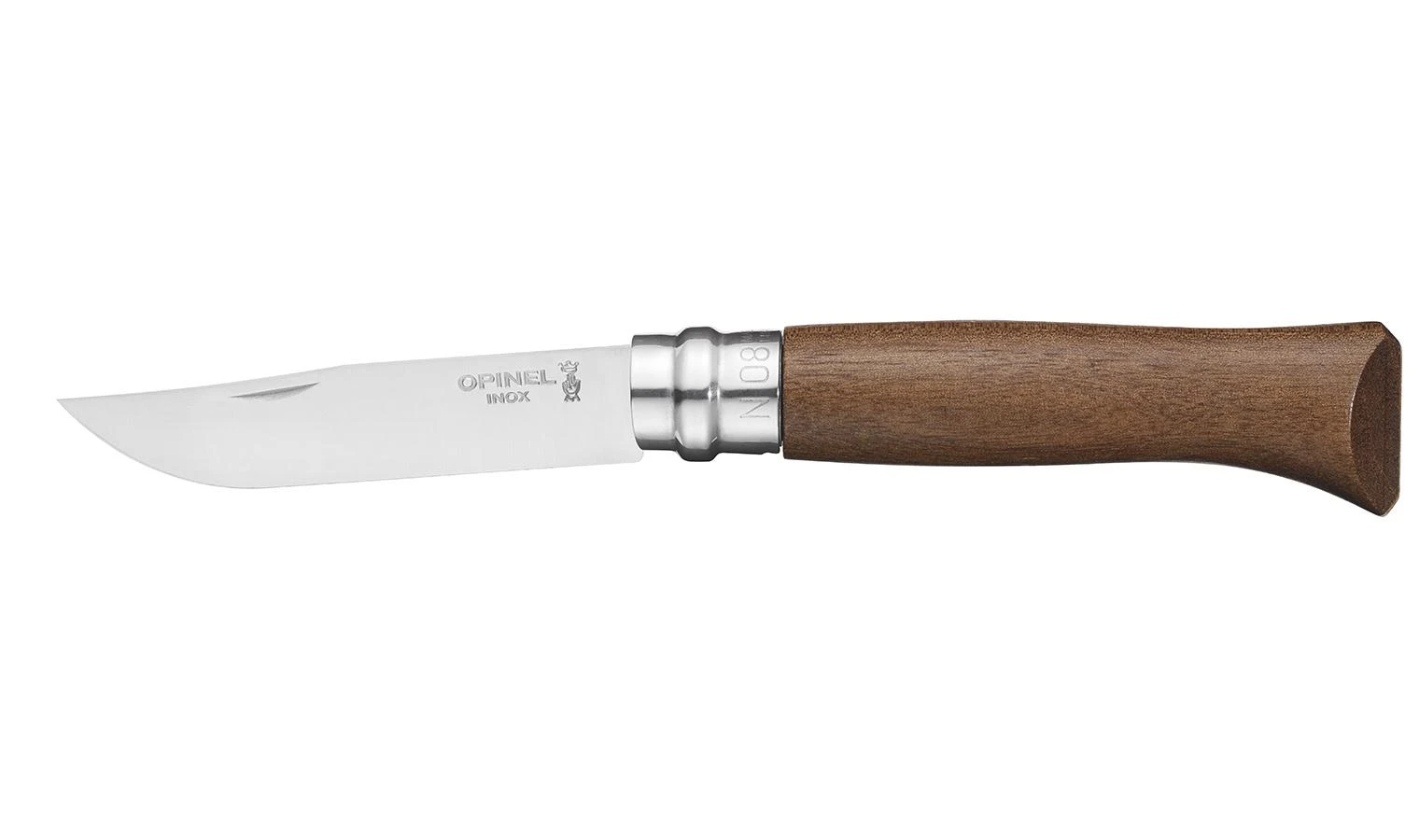 Opinel peilis Nr.8 riešutmedžio rankena dėžutėje