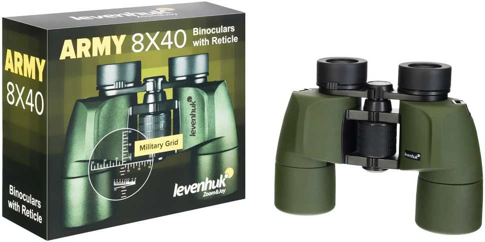 Levenhuk Army 8x40 žiūronai su tinkleliu