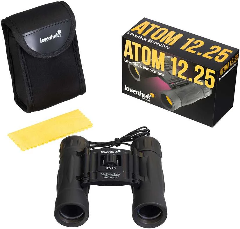 Levenhuk Atom 12x25 Neperšlampami Kompaktiški Žiūronai