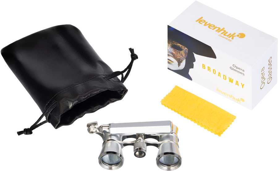 Levenhuk Broadway 325E Lorgnette operos žiūronai sidabrinė