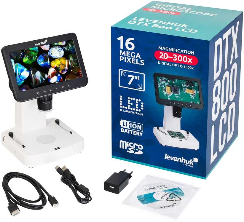 Levenhuk DTX 800 LCD skaitmeninis mikroskopas