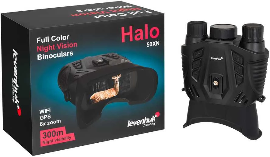 Žiūronai Levenhuk Halo 50XN GPS skaitmeninis naktinio matymo žiūronas