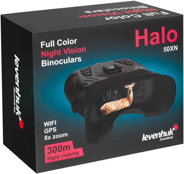 Žiūronai Levenhuk Halo 50XN GPS skaitmeninis naktinio matymo žiūronas