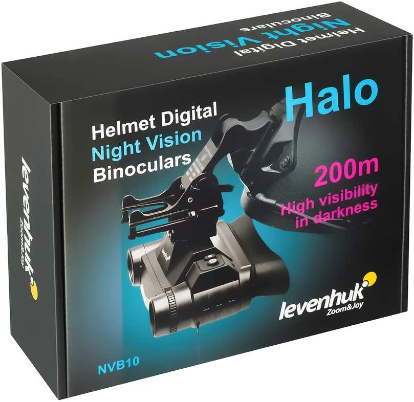 Žiūronai Levenhuk Halo NVB10 skaitmeninis naktinio matymo žiūronas su šalmo laikikliu