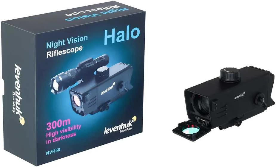 Žiūronai Levenhuk Halo NVR50 skaitmeninis naktinio matymo monokuliaras su taikiklio laikikliu