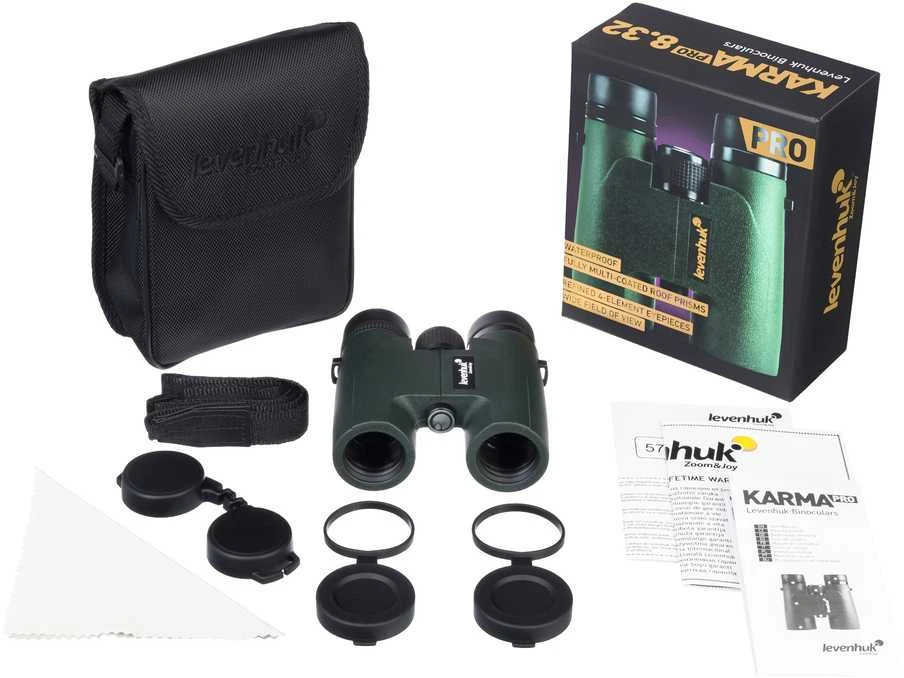 Levenhuk Karma PRO 8x32 Kompaktiškas kampines prizmes Neperšlampami Universalūs žiūronai