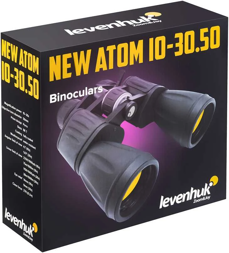 Levenhuk New Atom 10–30x50 žiūronai