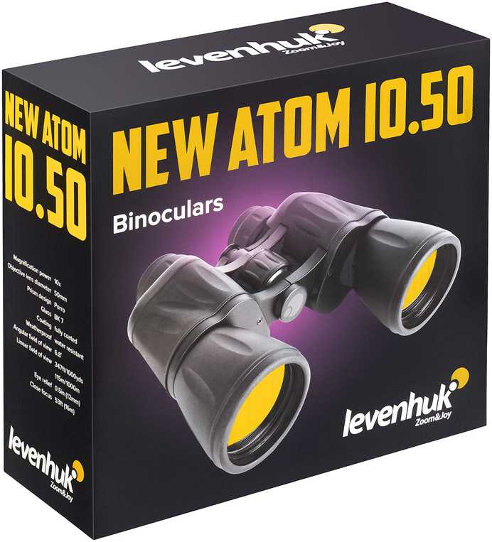 Levenhuk New Atom 10x50 žiūronai