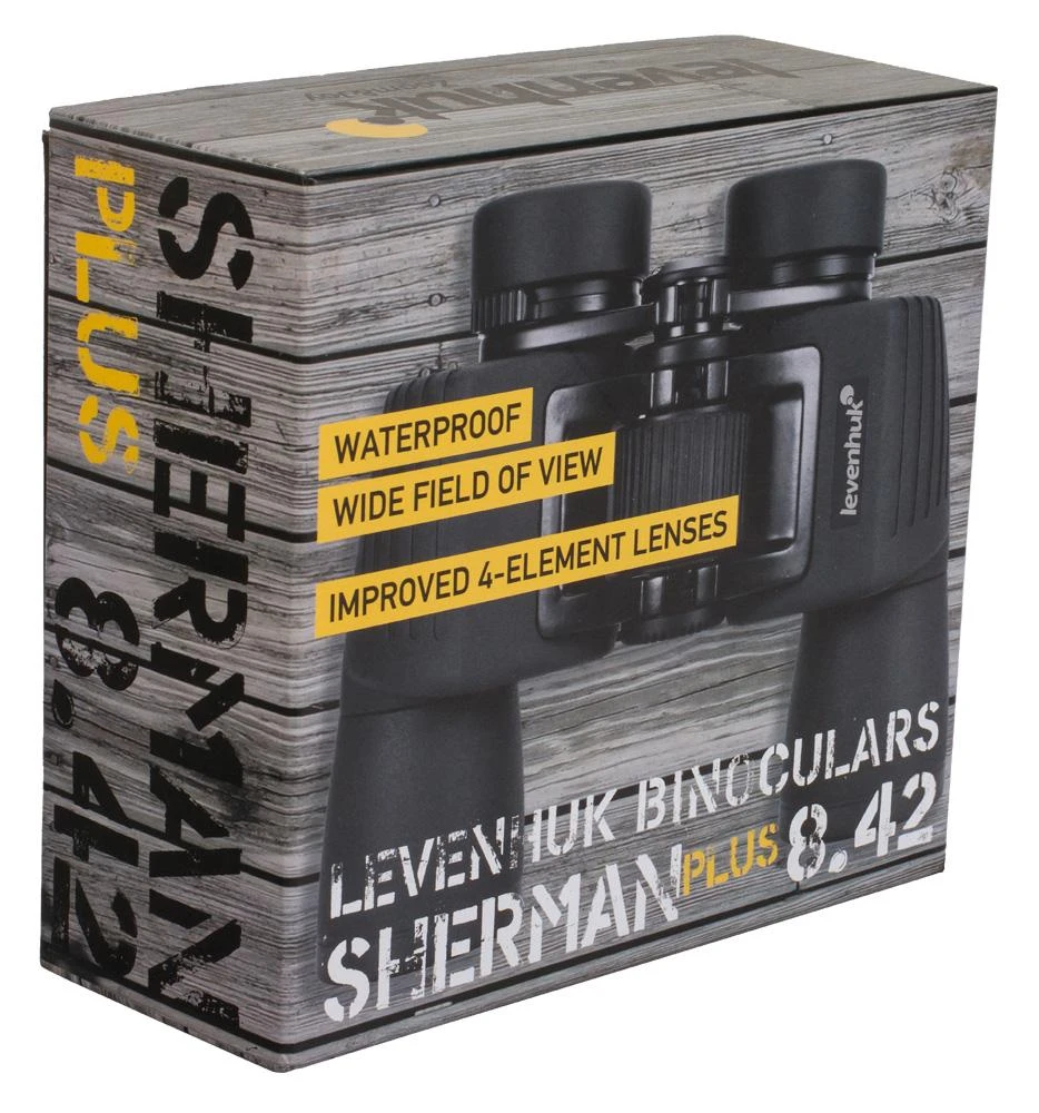 Levenhuk Sherman PLUS 8x42 Kompaktiškas Porro Prism Neperšlampami Žiūronai