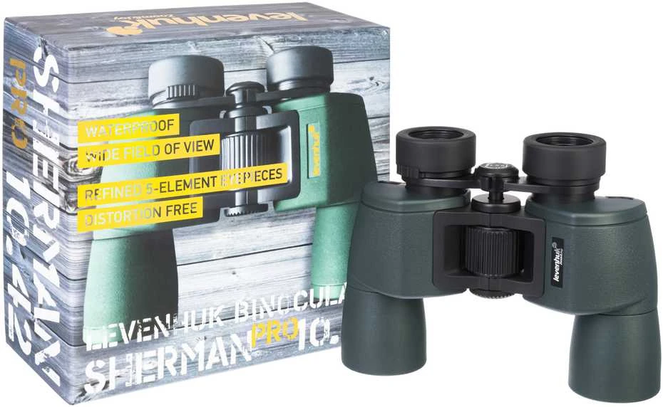 Levenhuk Sherman PRO 10x42 Kompaktiški Neperšlampami Žiūronai