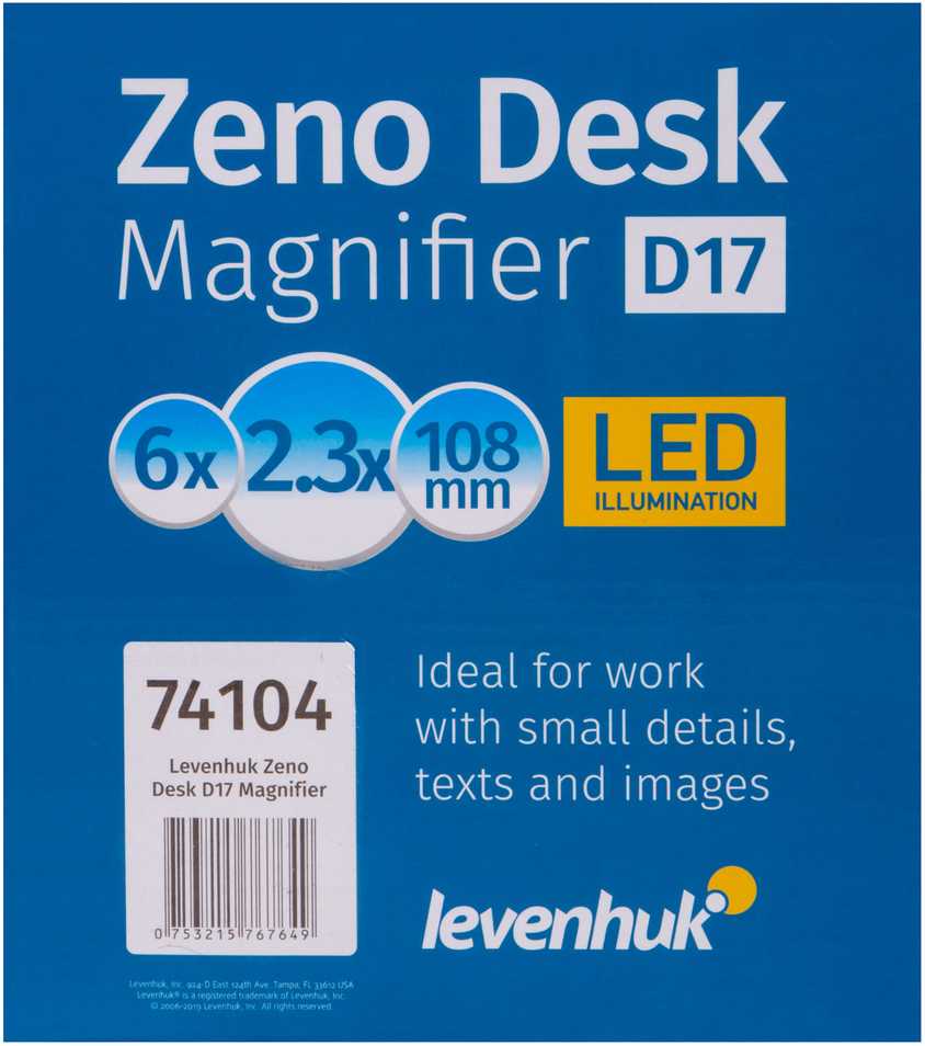 Levenhuk Zeno Desk D17 Magnifier