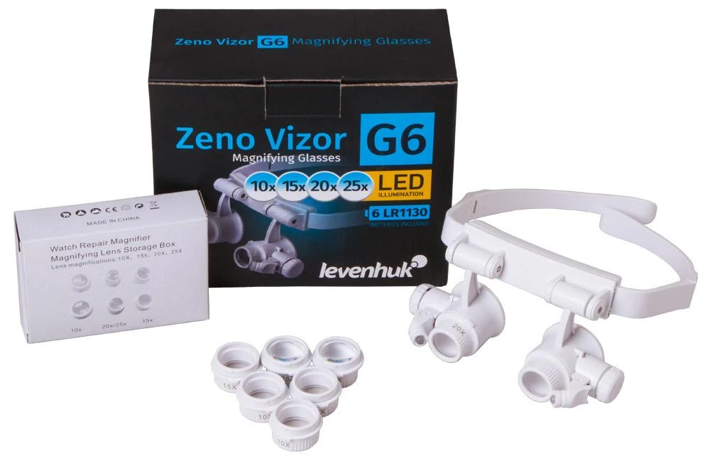 Levenhuk Zeno Vizor G6 Magnifying Glasses 10/15/20/25x