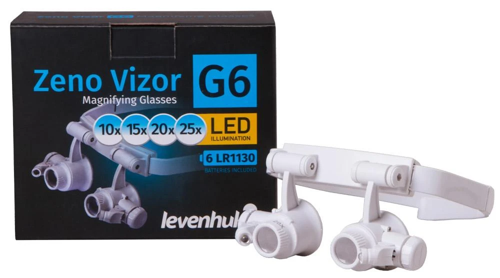 Levenhuk Zeno Vizor G6 Magnifying Glasses 10/15/20/25x