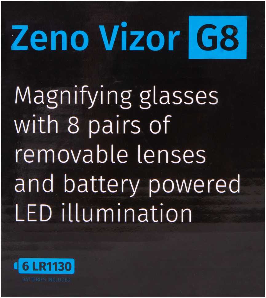 Levenhuk Zeno Vizor G8 Magnifying Glasses 2.5/4/6/8/10/15/20/25x