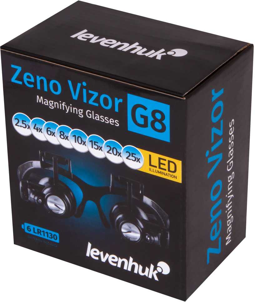Levenhuk Zeno Vizor G8 Magnifying Glasses 2.5/4/6/8/10/15/20/25x