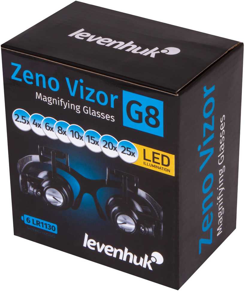 Levenhuk Zeno Vizor G8 Magnifying Glasses 2.5/4/6/8/10/15/20/25x