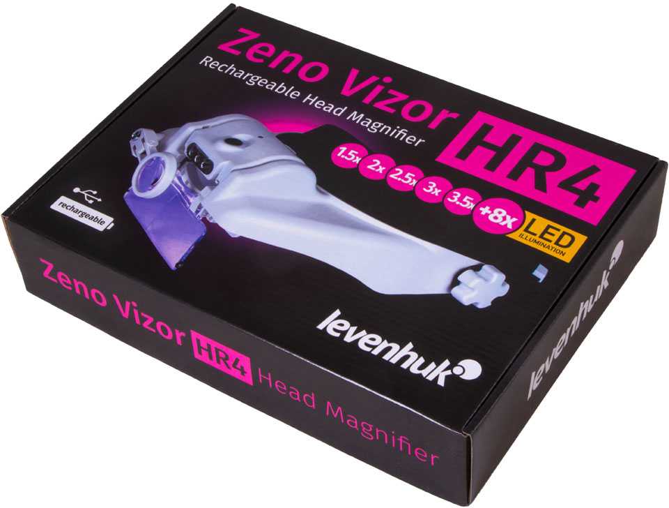 Levenhuk Zeno Vizor HR4 Head Rechargeable Magnifier 1/1.5/2/2.5/3.5 x