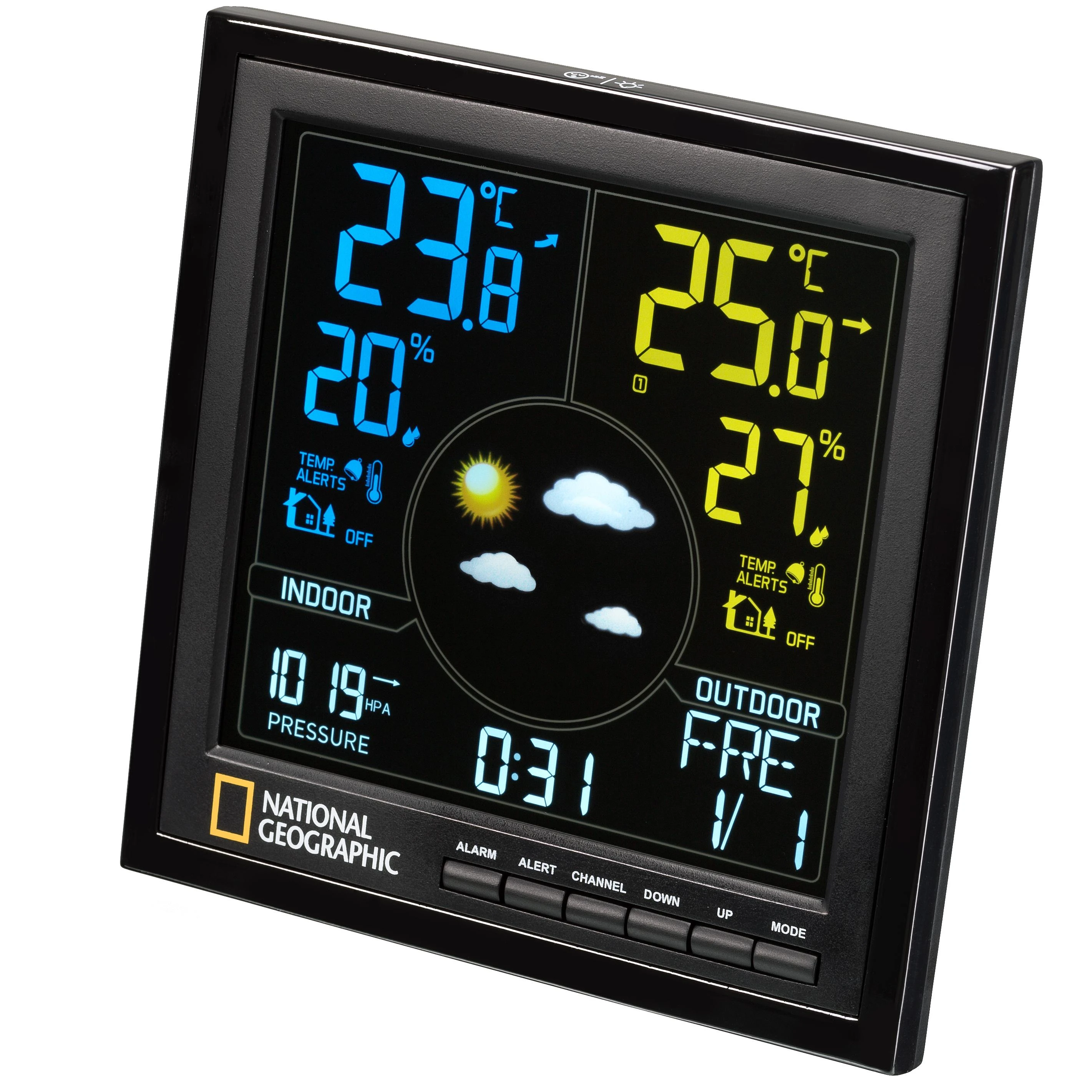 Meteorologinė stotis, spalvotas LCD ekranas, NATIONAL GEOGRAPHIC