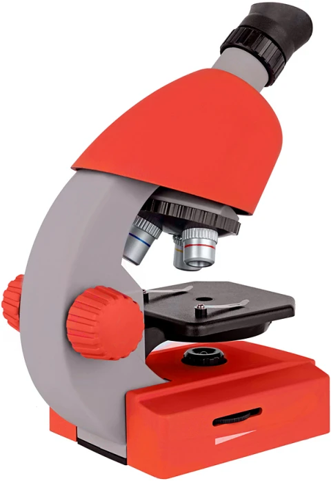 Mikroskopas Bresser Junior 40-640x - raudonas