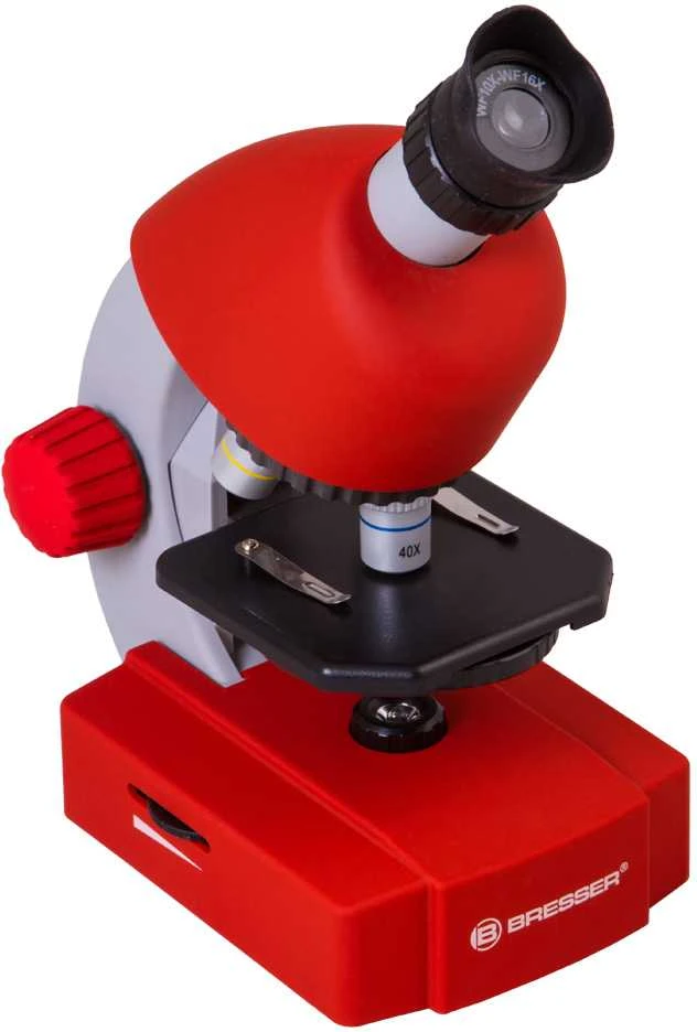 Mikroskopas Bresser Junior 40-640x - raudonas