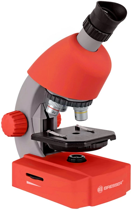 Mikroskopas Bresser Junior 40-640x - raudonas