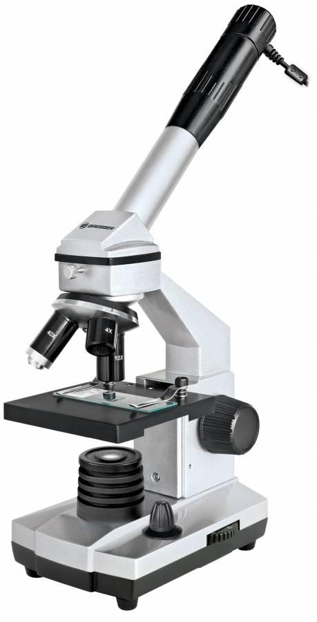 Mikroskopas BRESSER JUNIOR 40X-1024X su okuliaro kamera ir eksperimentiniu rinkiniu