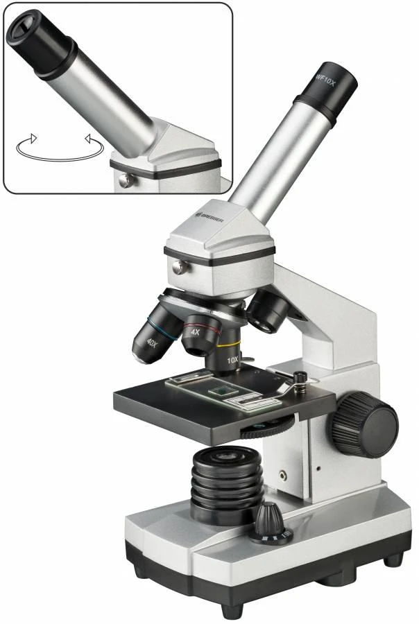Mikroskopas BRESSER JUNIOR 40X-1024X su dėklu