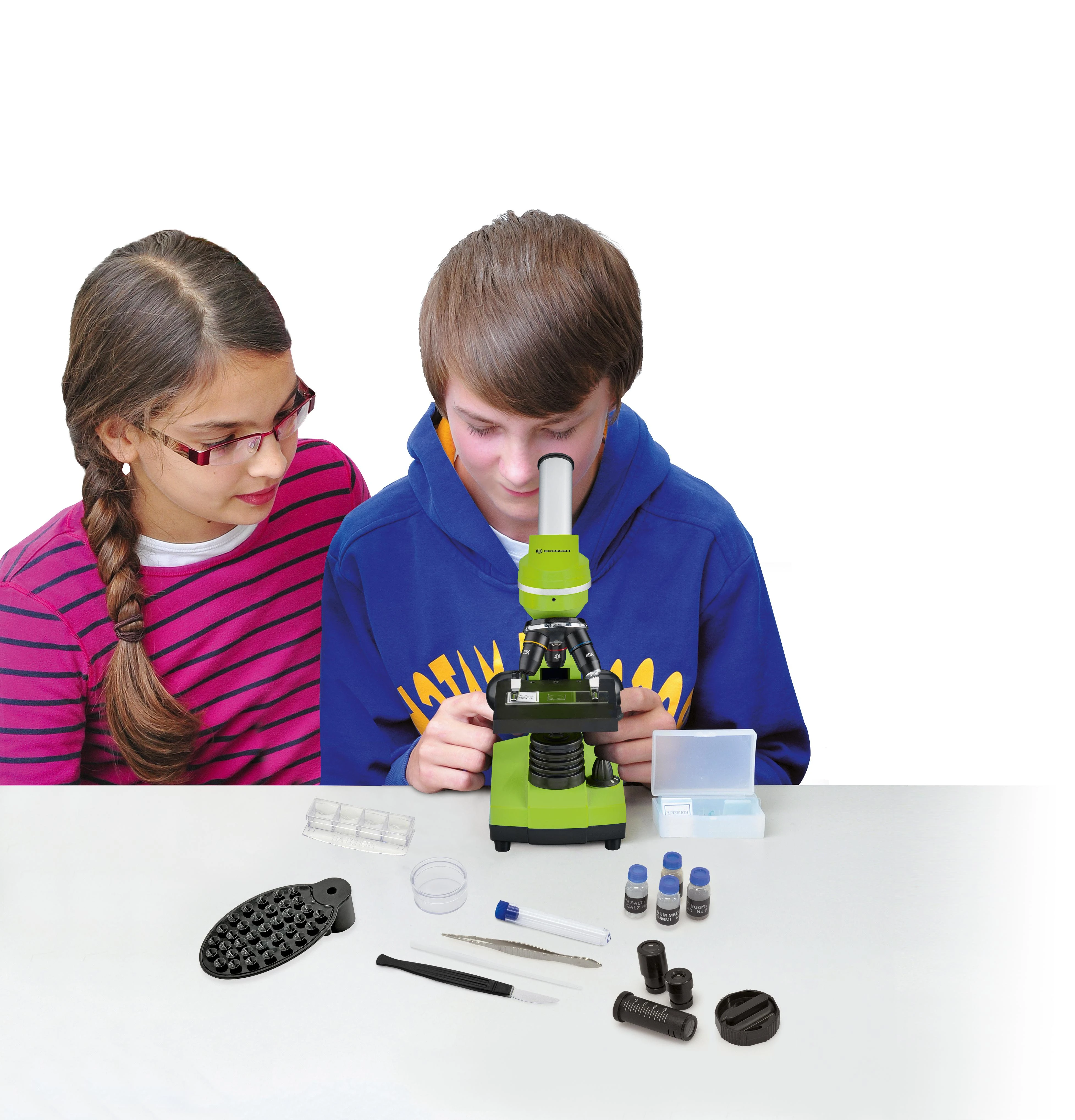 Dėlionė Mikroskopas Bresser Junior Biolux SEL 40–1600x, žalias