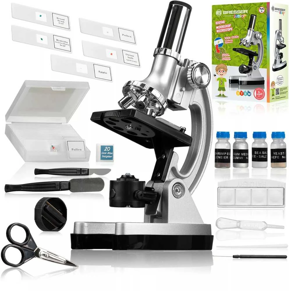Mikroskopas Bresser Biotar Junior Set 300x-1200