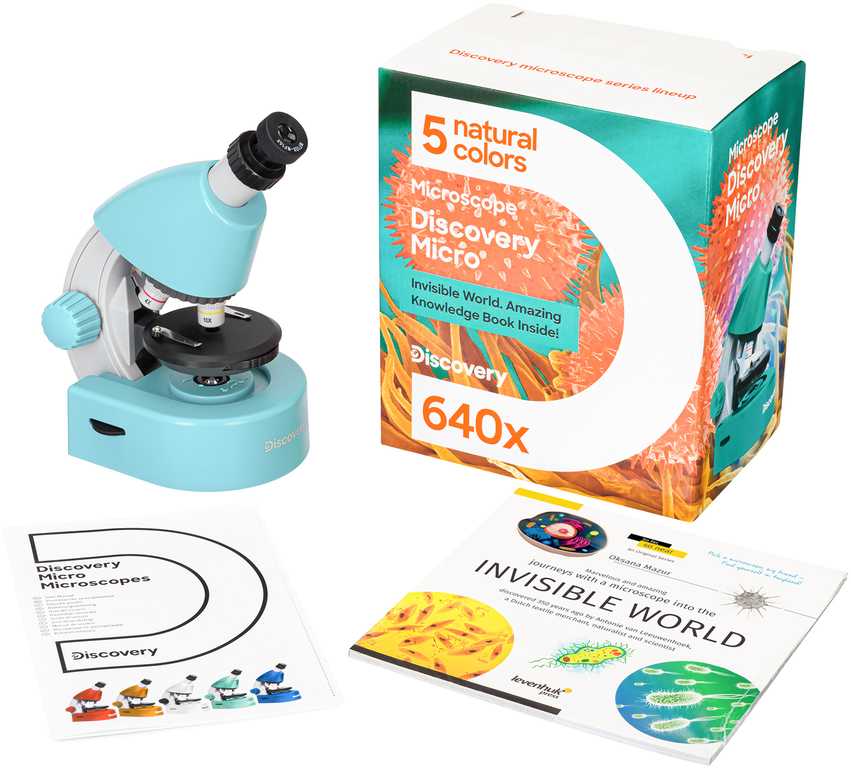 Mikroskopas, Discovery Micro Marine, 40x-640x, su knyga