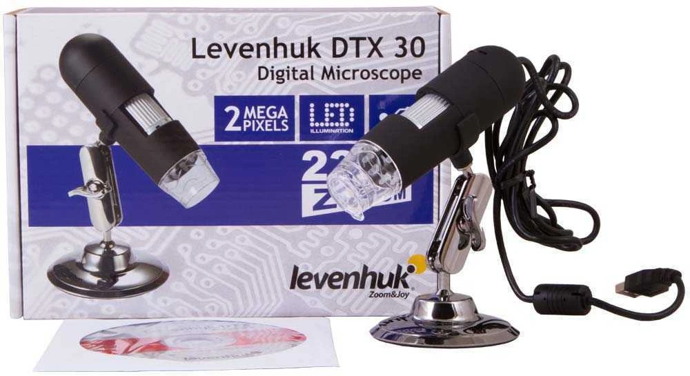 Mikroskopas Kompaktiškas skaitmeninis Levenhuk DTX 30 20x-230x