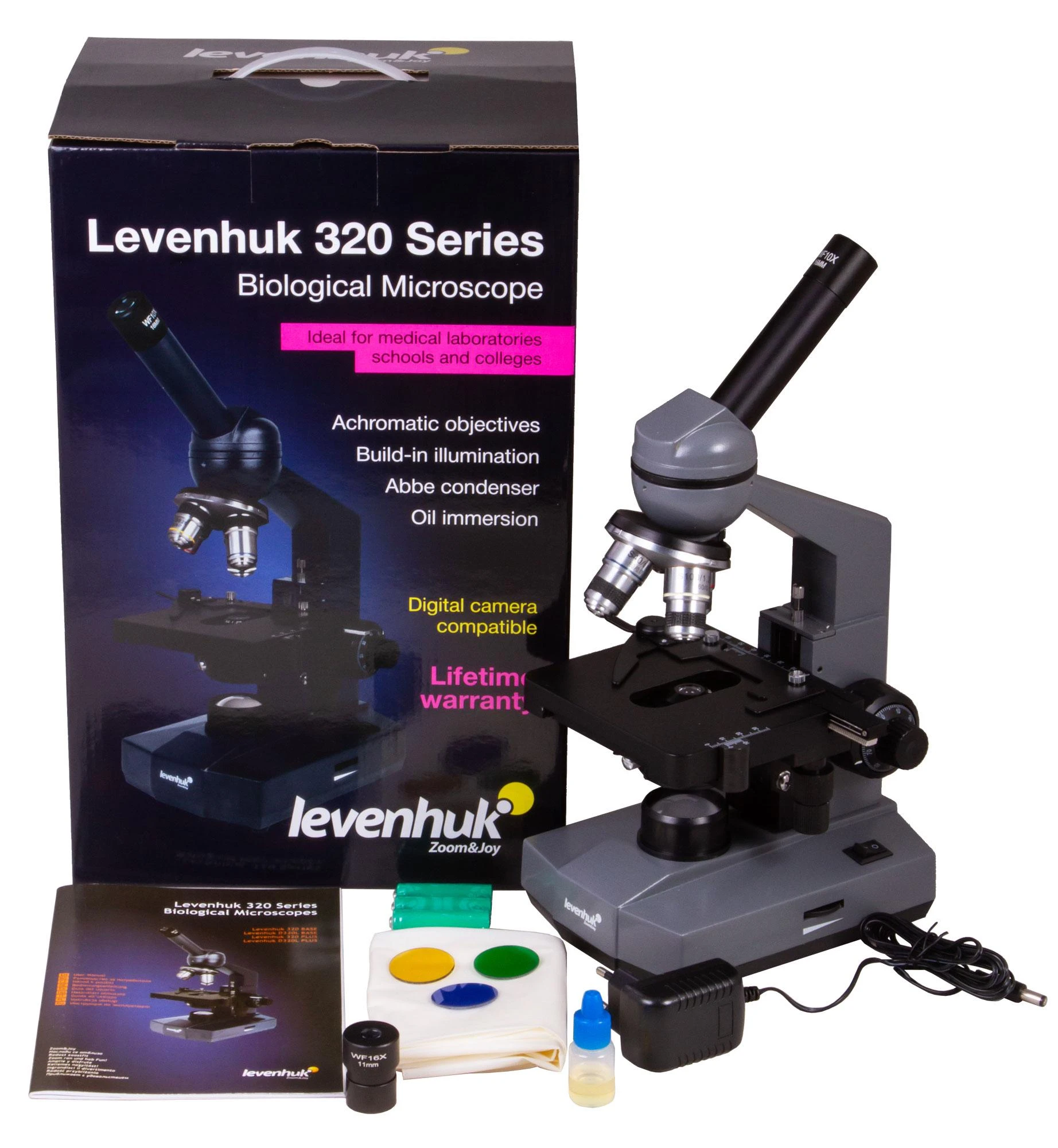 Biologinis mikroskopas Levenhuk 320 PLUS Biological Monocular Microscope