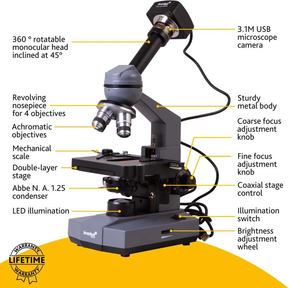 Mikroskopas Levenhuk D320L PLUS 3.1M Digital Monocular Microscope