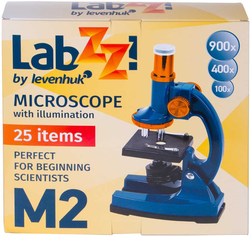 Mikroskopas Levenhuk LabZZ M2 100x-900x su eksperimento komplektu