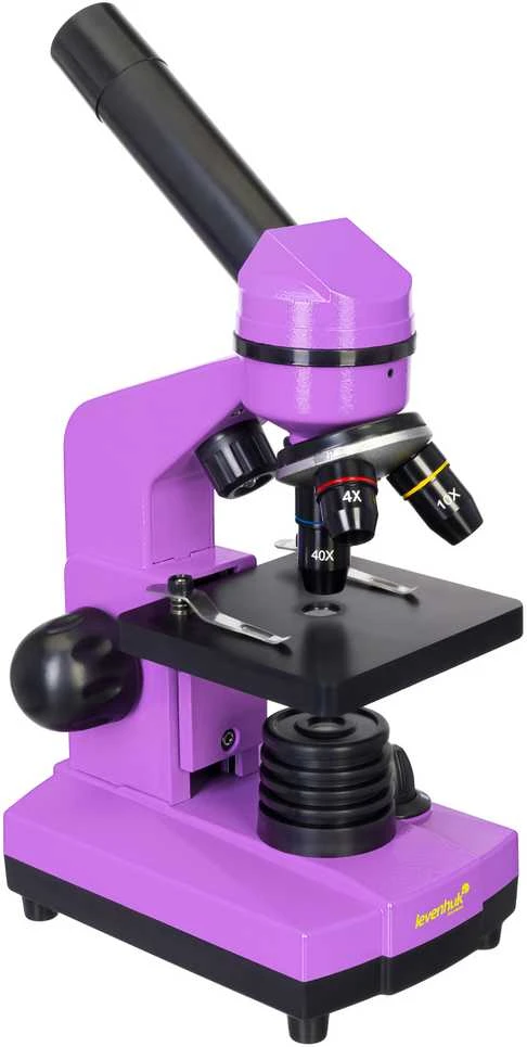 Mikroskopas Levenhuk Rainbow 2L Amethyst 40x - 400x su eksperimento komplektu K50