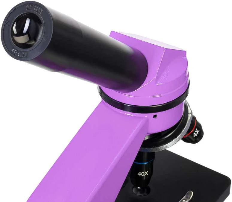 Mikroskopas Levenhuk Rainbow 2L Amethyst 40x - 400x su eksperimento komplektu K50