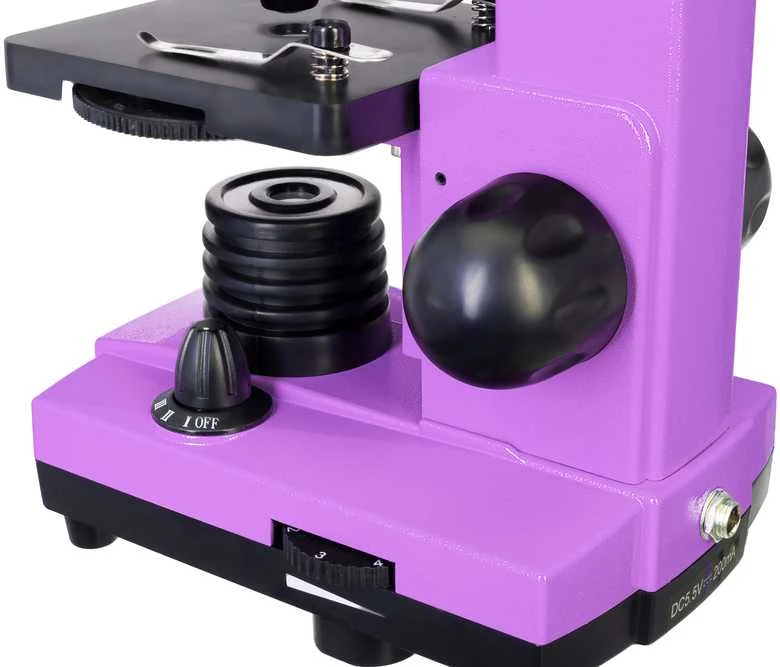 Mikroskopas Levenhuk Rainbow 2L Amethyst 40x - 400x su eksperimento komplektu K50