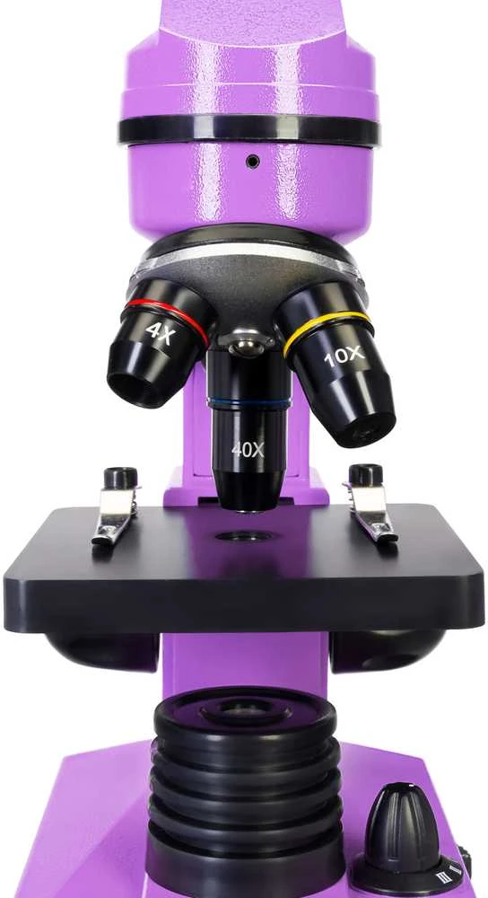 Mikroskopas Levenhuk Rainbow 2L Amethyst 40x - 400x su eksperimento komplektu K50