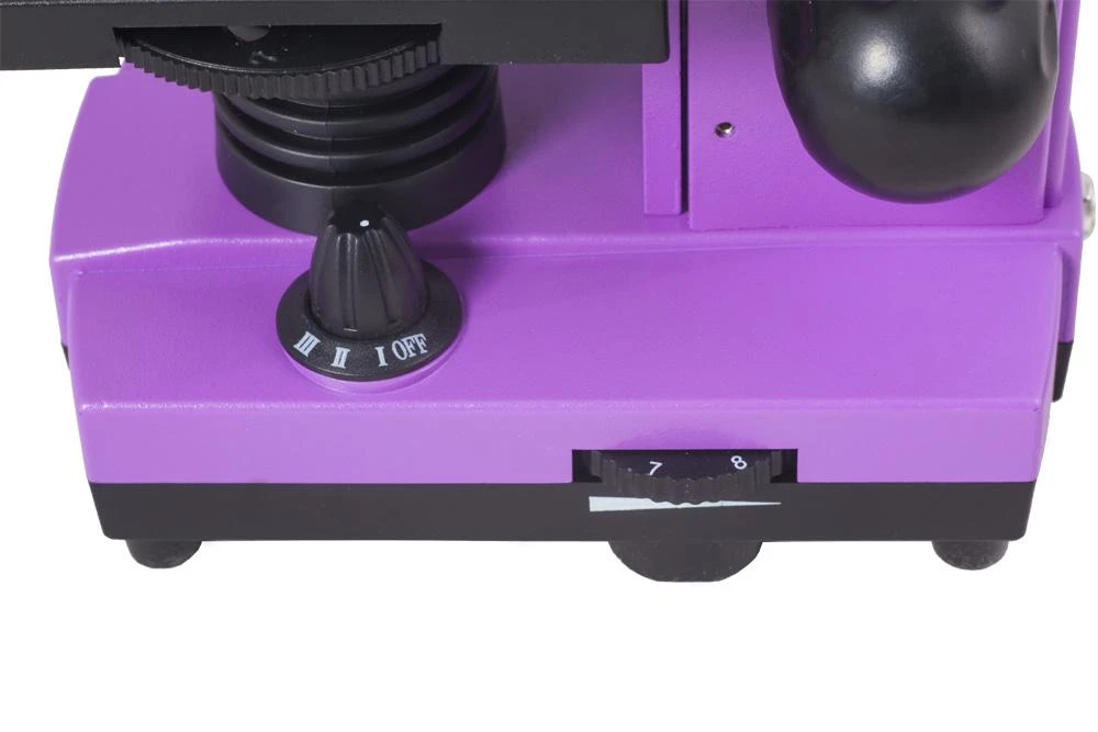 Mikroskopas Levenhuk Rainbow 2L Amethyst 40x - 400x su eksperimento komplektu K50