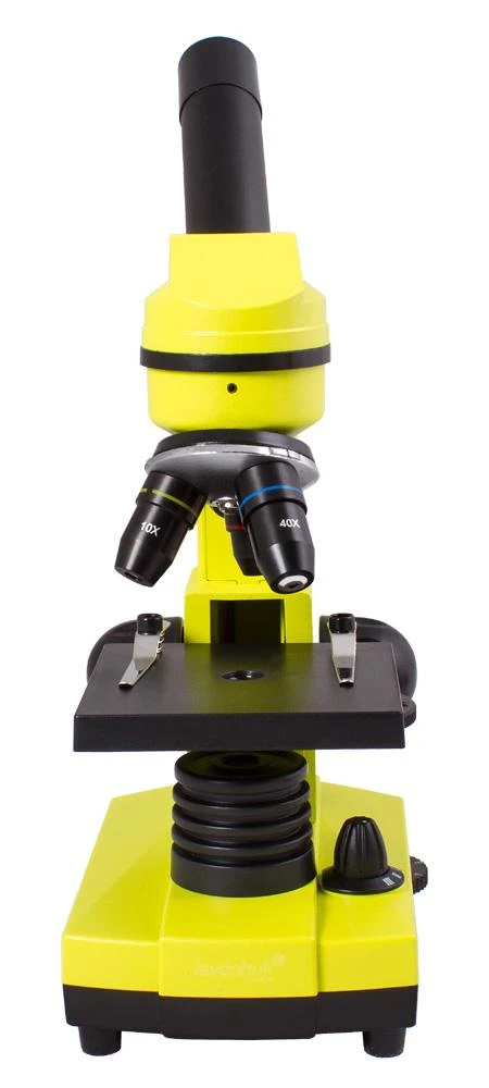 Mikroskopas Levenhuk Rainbow 2L Lime 40x-400x su eksperimento komplektu K50