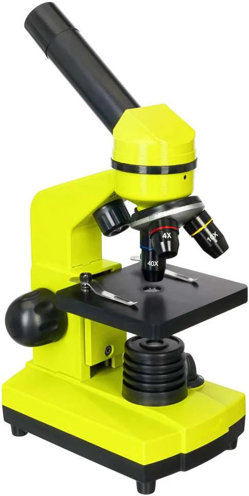 Mikroskopas Levenhuk Rainbow 2L Lime 40x-400x su eksperimento komplektu K50