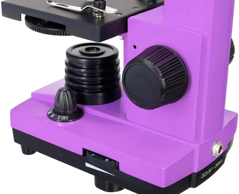 Mikroskopas Levenhuk Rainbow 2L PLUS Amethyst 64x - 640x su eksperimento komplektu K50