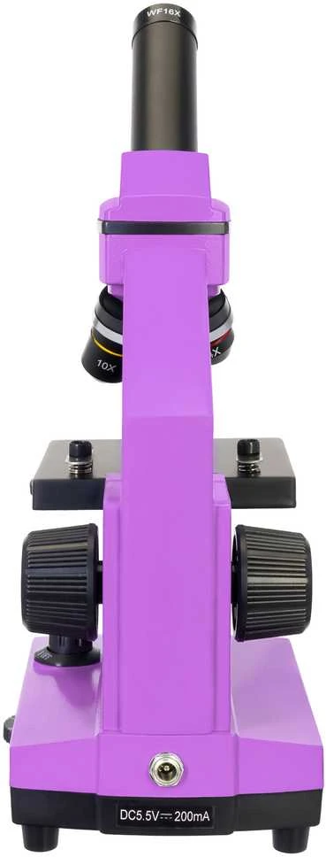Mikroskopas Levenhuk Rainbow 2L PLUS Amethyst 64x - 640x su eksperimento komplektu K50