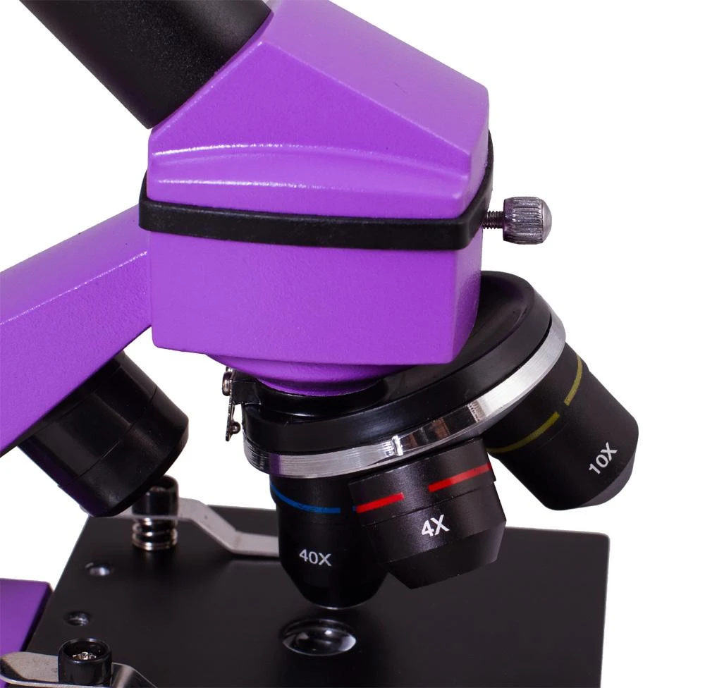 Mikroskopas Levenhuk Rainbow 2L PLUS Amethyst 64x - 640x su eksperimento komplektu K50