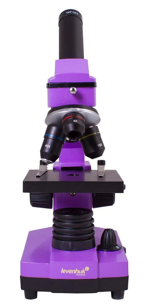 Mikroskopas Levenhuk Rainbow 2L PLUS Amethyst 64x - 640x su eksperimento komplektu K50