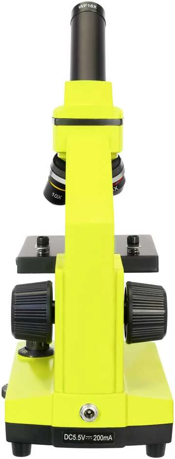 Mikroskopas Levenhuk Rainbow 2L PLUS Lime 64x - 640x su eksperimento komplektu K50