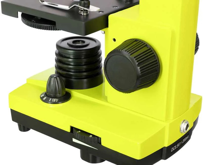 Mikroskopas Levenhuk Rainbow 2L PLUS Lime 64x - 640x su eksperimento komplektu K50