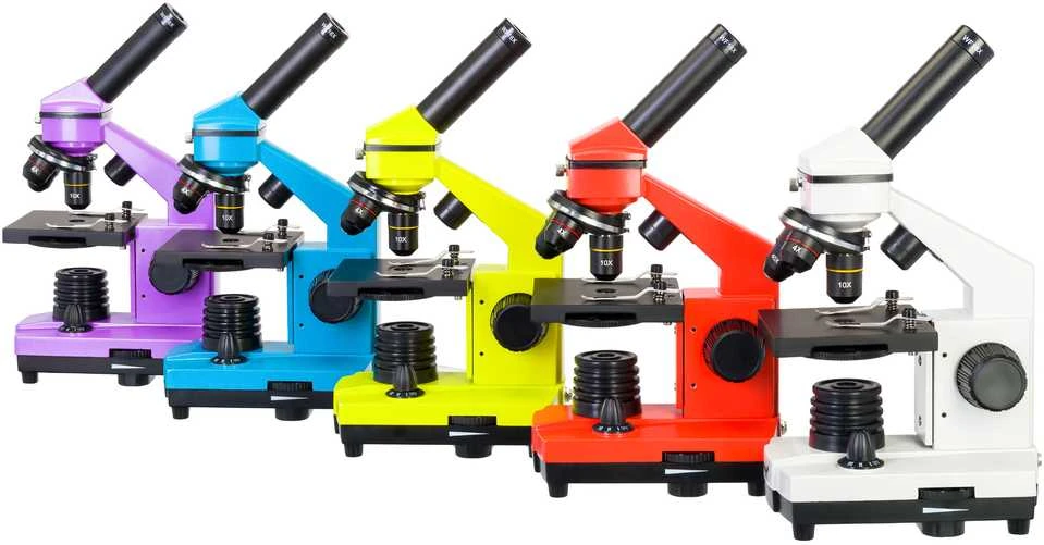 Mikroskopas Levenhuk Rainbow 2L PLUS Lime 64x - 640x su eksperimento komplektu K50